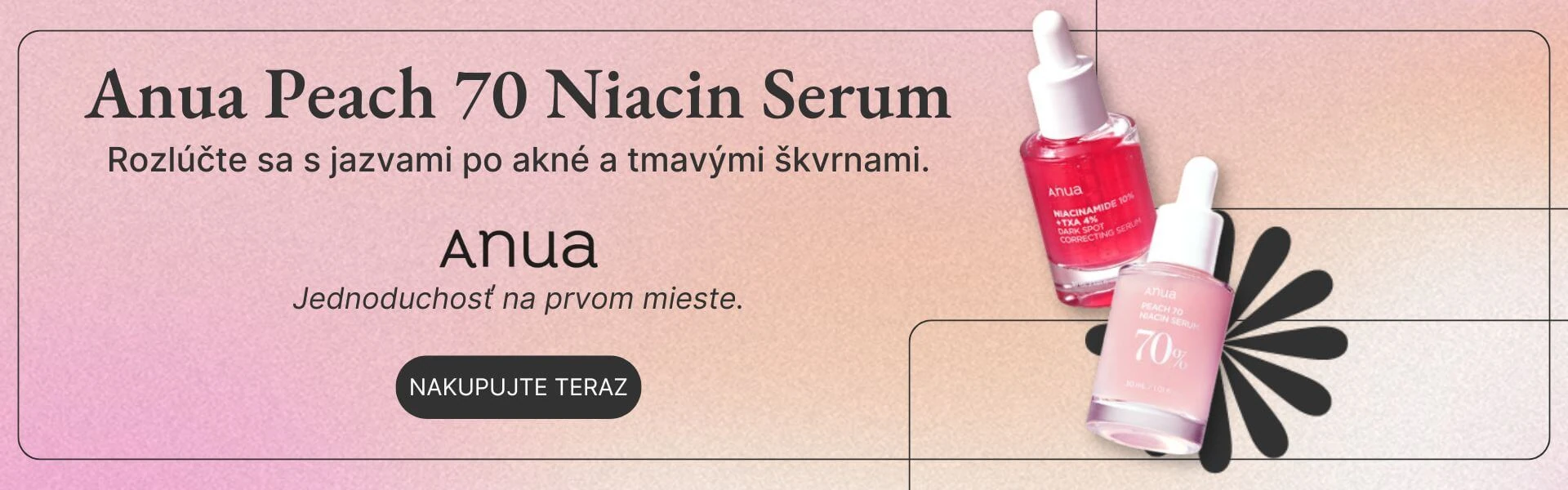 Anua Peach 70 Niacin Serum pre jednotnejší vzhľad pleti