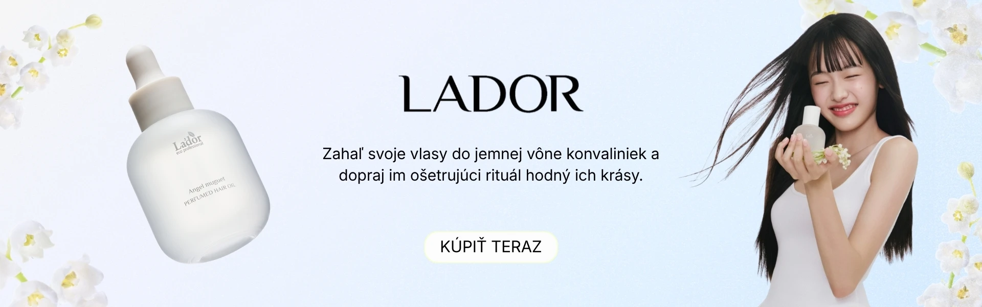 Lador parfumovaný vlasový olej s jemnou vôňou konvalinky