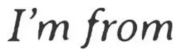 I’m from brand logo