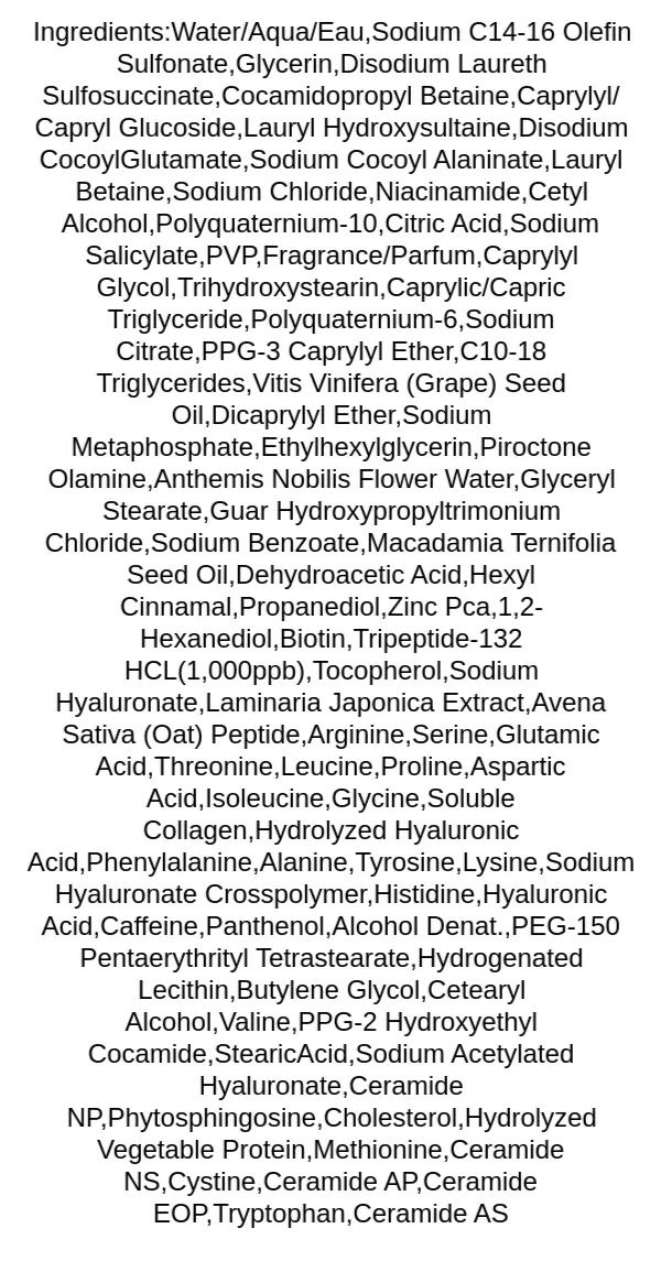 cosrx-peptide-132-ultra-perfect-hair-bonding-shampoo-ingredients