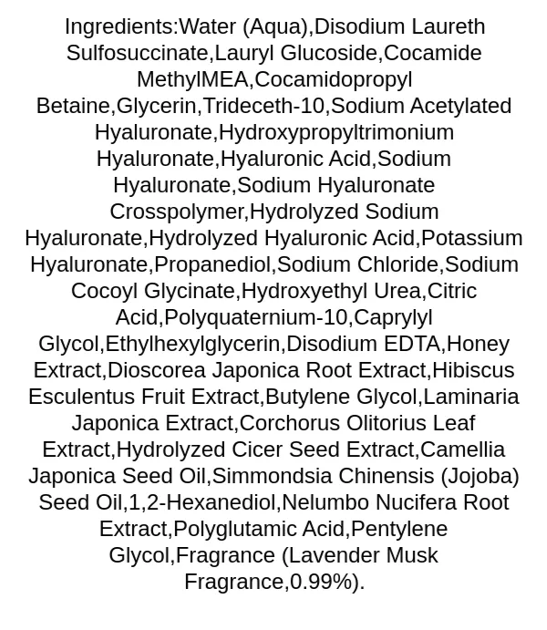 laferme-low-ph-body-wash-lavender-musk-ingredients
