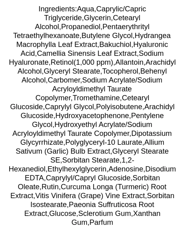 purito-timeless-bloom-retinol-spot-cream-ingredients