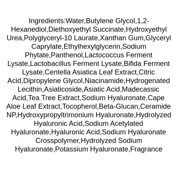 tocobo-cica-calming-aqua-pad-ingredients