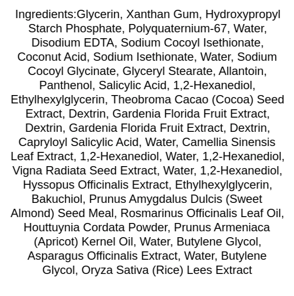 arencia-green-tea-lha-deep-pore-rice-cake-cleanser-ingredients