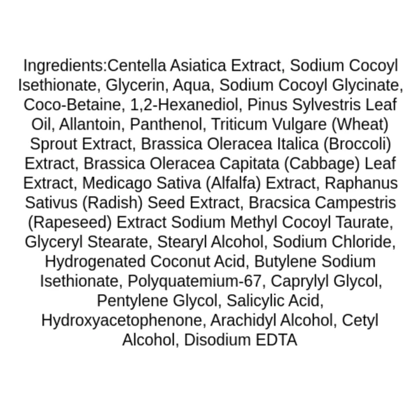 iunik-centella-mild-cleansing-foam-ingredients