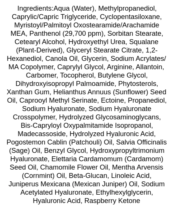 real-barrier-extreme-cream-light-ingredients