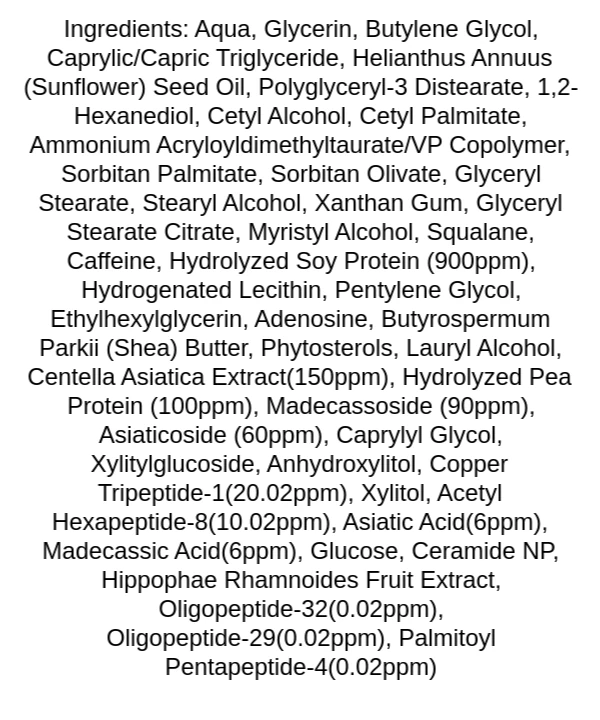 haruharu-wonder-centella-phyto-and-5-peptide-concentrate-cream-ingredients