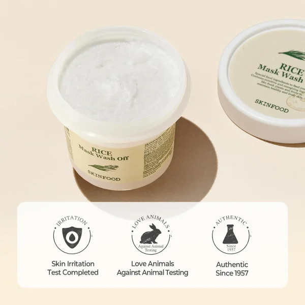 Skinfood - Rice Mask Wash Off 100g — foto 5