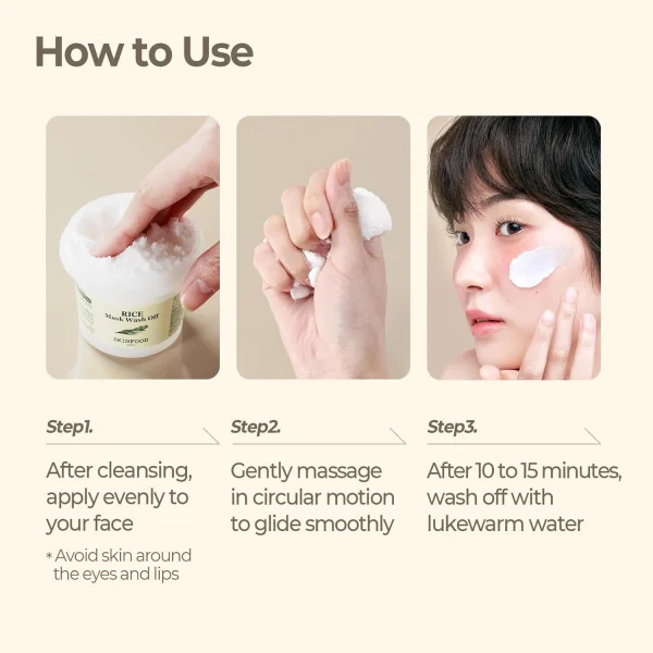 Skinfood - Rice Mask Wash Off 100g — foto 8